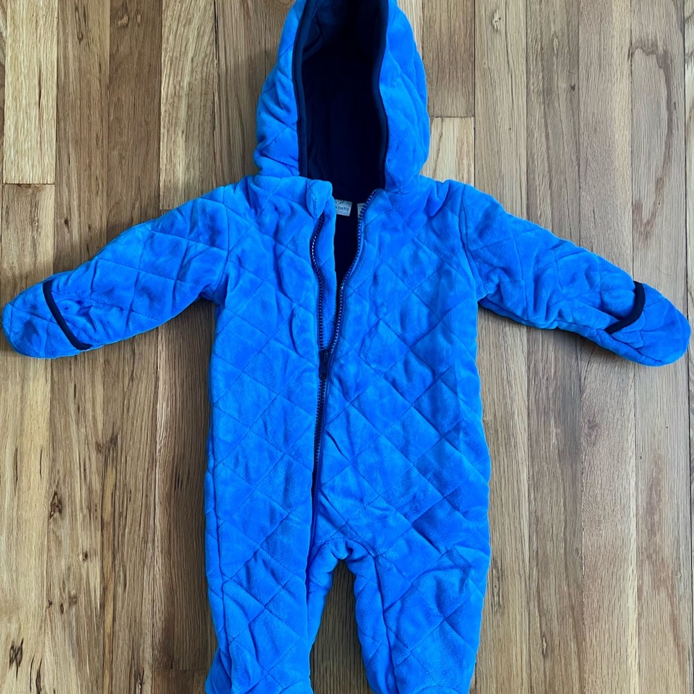 Koala Kids Blue Footies with Hood and Full Body Coverage